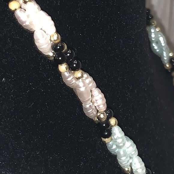 VTG MCM FAUX SEED PEARL MULTI COLORED/STRAND ROPE NECKLACE 24” - Picture 9 of 10